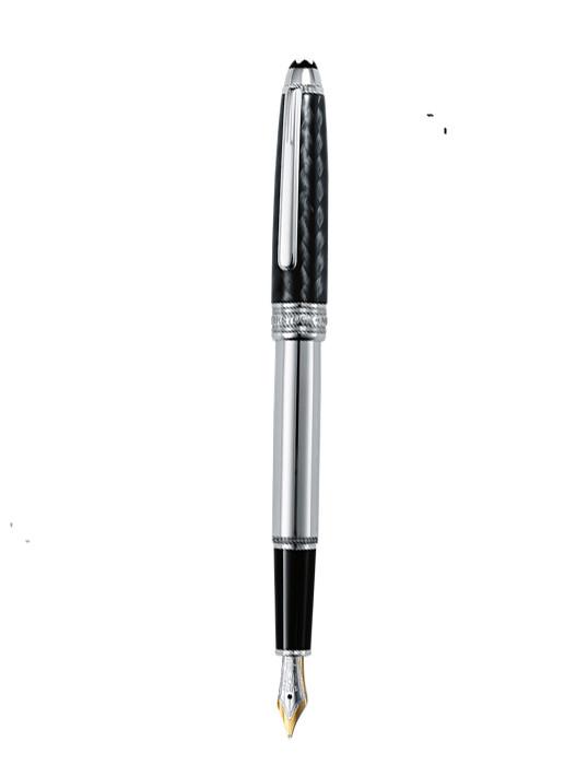 Montblanc MEISTERSTUCK SOLITAIRE CARBON AND STEEL FOUNTAIN PEN