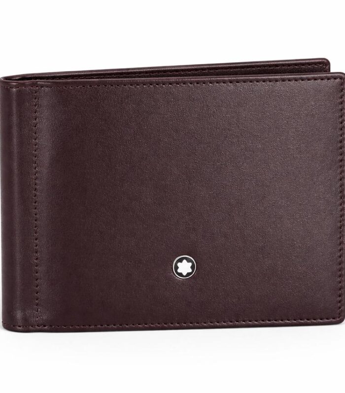Montblanc MEISTERSTUCK 6CC WALLET IN BROWN FULL-GRAIN EUROPEAN COWHIDE LEATHER